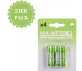 ANDERSSON AAA Rechargeable Batteries Wiederaufladbar 1.2 V 500 mAh [24er PACK] 
