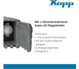 Kopp Energiestation 2-Fach Gartensteckdose mit Zeitschaltuhr
