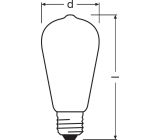 OSRAM LED Star Classic Edison E27 Warmweiß 40 Watt Lampe