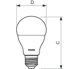 Philips 49074700 A+ LED-Leuchtmittel, Glas, 13 W, E27, weiß