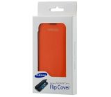 Samsung Hülle Schutzhülle Clip-On Flip Case Cover für Samsung Galaxy S4 Mini - Orange