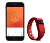 NINETEC Smartfit F2 Rot Fitness Tracker Bluetooth 4.0 Aktivitätsarmband mit Schlafanalyse
