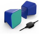 SPEEDLINK SNAPPY Stereo Speakers Lautsprecher Boxen für PC Laptop USB Kabel TOP blau-türkis (B-WARE)