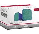 SPEEDLINK SNAPPY Stereo Speakers Lautsprecher Boxen für PC Laptop USB Kabel TOP blau-türkis (B-WARE)