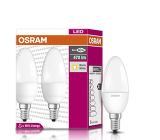 2x OSRAM LED-Kerzenform E14 Star Classic B  40 Watt Lampe