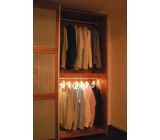 Kleiderstange mit Bewegungsmelder Licht LED Schrankrohr 59 - 100cm 2-er Pack]