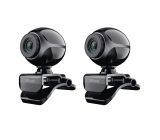 Trust Exis Webcam 300K mit Mikrofon USB Webkamera 480p Camera USB Schwarz [2er]
