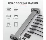 Trust Dalyx Aluminium 10-in-1 USB-C Multi-Port Dock mit Bildschirmständer