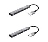 Trust Halyx Mini USB 2.0 Hub 4 Ports Plug and Play USB Datenhub [2er]
