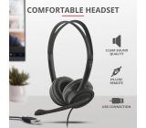 Trust Doba 2in1 Home Office Set USB Kopfhörer mit Mikrofon und HD Webcam 