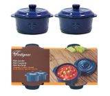 Fontignac by Zwilling 2er Mini Cocotte Kasserolle mit Deckel Keramik Auflaufform 