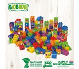 BiOBUDDi Blöcke mit 3 Grundplatten Spielzeugsteine Grundbausteine 100 Bausteinen