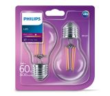 Doppelpack Philips LED classic Lampe Filament 60 W  E27 Warmweiß 
