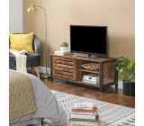 VASAGLE TV Schrank Fernsehtisch 2 Schiebetüre mit 2 Regalebenen 110 x 40 x 45 cm