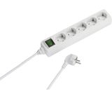 Vivanco 5-fach Steckdosenleiste mit Schalter 3m Weiß