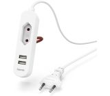 Hama Steckdosenleiste für Flachstecker mit 2X USB Anschluss 1,9m 