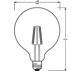  Osram LED Lampe E27 Dimmbar Filament 100W Kaltweiß