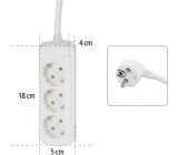 Hama 3-Fach Steckdosenleiste Mehrfachstecker 1,4m 
