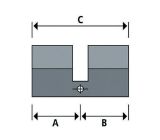 ABUS E50N Zylinderschloss Profilzylinder 35/45 inkl. 3 Schlüssel