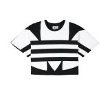 Adidas Large Logo T-SHIRT %100 Baumwolle Schwarz/Weiß