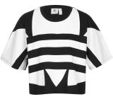 Adidas Large Logo T-SHIRT %100 Baumwolle Schwarz/Weiß