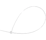 Vivanco 100 Stück Kabelbinder 4,8 / 300 mm 3 Verschiedenen Längen Abreißbarer Weiß