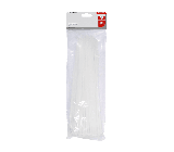 Vivanco 100 Stück Kabelbinder 4,8 / 300 mm 3 Verschiedenen Längen Abreißbarer Weiß