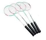 Hudora Badminton 4er Set Schläger mit Netz Tasche Badmintonset