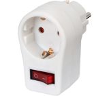 Brennenstuhl Steckdosenadapter/ Schutzkontaktsteckdose mit Schalter