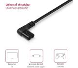 Hama Netzkabel 2 Polig mit flachem Eurostecker Stromkabel Gewinklet 