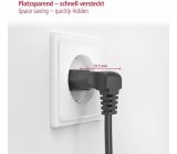 Hama Netzkabel 2 Polig mit flachem Eurostecker Stromkabel Gewinklet 