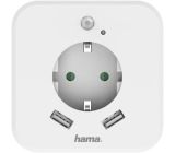 Hama LED Nachtlicht Steckdose mit 2 USB Anschluss 