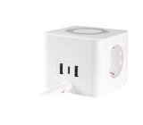 VIVANCO 3-fach Steckdosenwürfel mit 2x USB-A & 1x USB-C