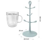 Bodum Tassenhalter Becherbaum mit 6x Bechern 0.34L 