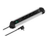 Vivanco 4-fach Steckdosenleiste mit 2 USB-Anschlüsse und Schalter Mehrfachsteckdose