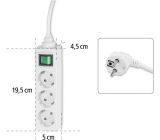 Hama 3-Fach Steckdosenleiste mit Schalter Steckerleiste Winkelstecker1,4m 