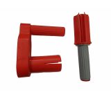 Format Handabroller für Stretchfolie Abrollgerät 400-500 mm Rot