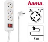 Hama 3-Fach Steckdosenleiste mit Schalter Mehrfachsteckdose 3m 