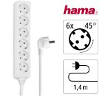 Hama 6-Fach Steckdosenleiste Mehrfachsteckdose 1,4m Weiß 