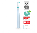HAPPYBRUSH R1 StarterKit Rotierende Zahnbürste Weiß + Gratis 2er Pack Ersatzbürsten