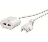 Hama USB Netzteil mit Kabel USB Verlängerungskabel 2-Fach 