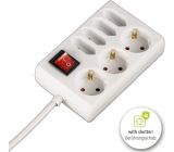 Hama 7-Fach Steckdosenleiste mit Schalter 3x Schuko 4x Euro Steckerleiste 1,4m 
