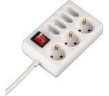 Hama 7-Fach Steckdosenleiste mit Schalter 3x Schuko 4x Euro Steckerleiste 1,4m 