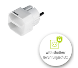 Hama 2-fach Steckdosenadapter Mehrfachstecker Adapter Weiß
