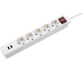Hama 5-Fach Steckdosenleiste mit 2x USB Anschluss mit Schalter 