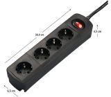 Hama® Steckdosenleiste 4-fach mit Schalter Mehrfachsteckdose 1.5m
