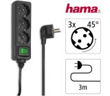Hama 3-Fach Steckdosenleiste mit Schalter Mehrfachsteckdose 3m 
