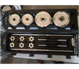 Fidusport 50 kg Hantel Set Silber Kofferset Hanteln Dumbbell Set" Metall Chrom