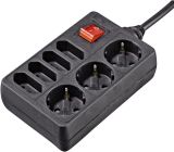 Hama 7-Fach Steckdosenleiste mit Schalter Mehrfachstekdose 3x Schuko 4x Euro