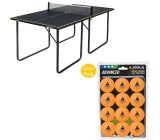 [KOMBİ DEAL] JOOLA Tischtennisplatte mit Netz Mittelgroß mit 24x Tischtennisbälle 